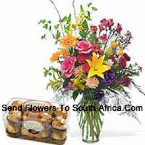 Niedliche bunte Blumen mit Ferrero Rochers